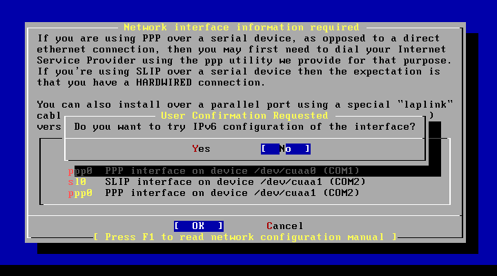 Do you want to try IPv6 configuration of the interface?