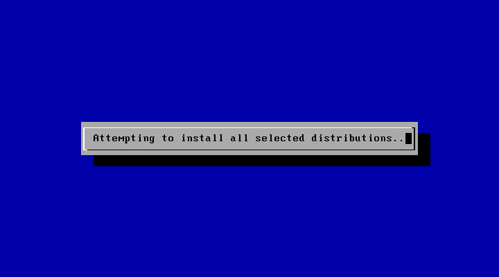 Attempting to install all selected distributions